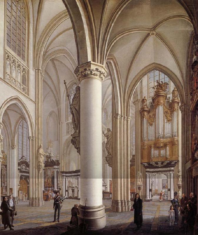 Vervloet Francois Interieur de la cathedrale Saint-Rombaut a Malines china oil painting image